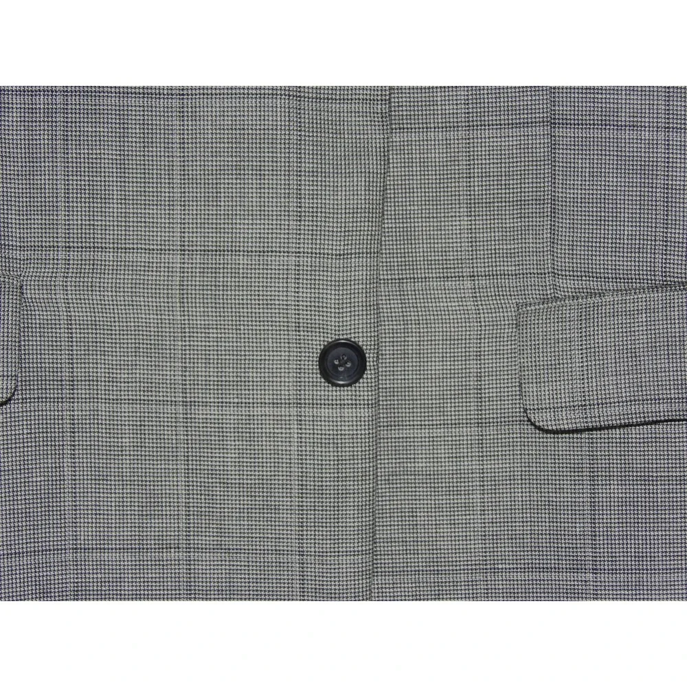 Jos. A. Bank 2 Button Wool/Linen Gray‎ Plaid Blazer Men's 44 Long
